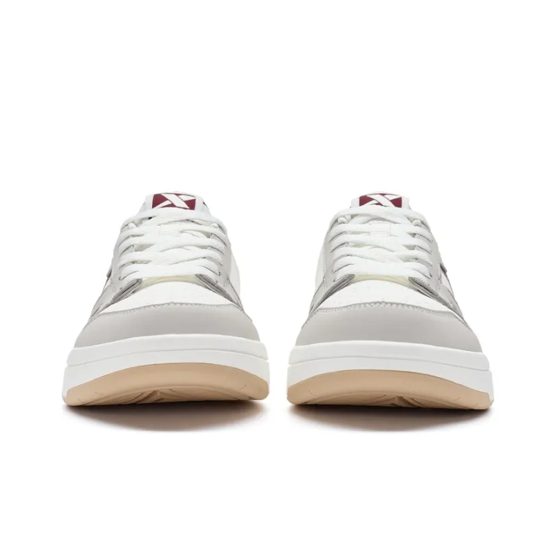 XTEP MAXX LITE Skateboard Shoes Women's Low Top Sail White/Dove Gray/Team Red-5
