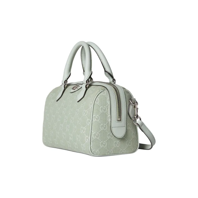 GUCCI Ophidia Denim Shoulder Bag Crossbody Bag Handbag Small Size Women's Light Green-1
