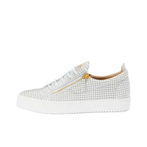 Giuseppe Zanotti Frankie Glossy Woven leather Sneakers