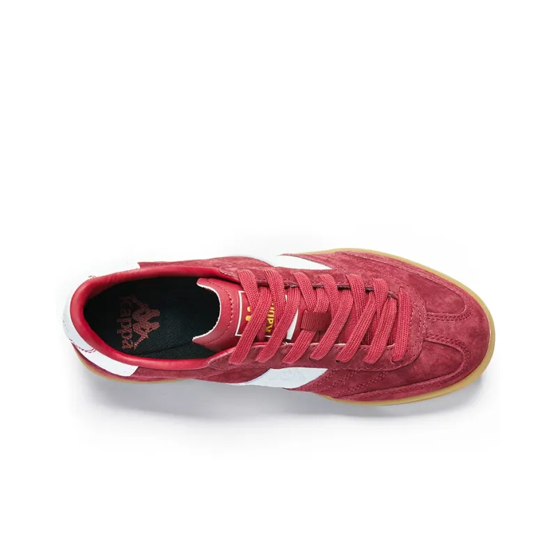 Kappa Anti Slip Wear Resistant Low Top Skateboard Shoes Unisex Red-4