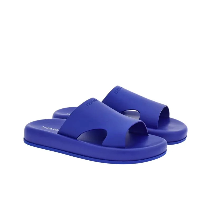 FERRAGAMO Open-toe Leather Slides-1