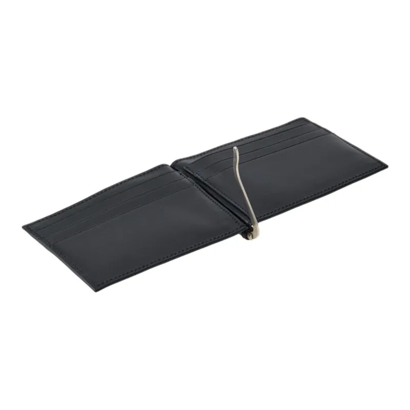 FERRAGAMO Palm Calfskin Wallet Men's Black-4