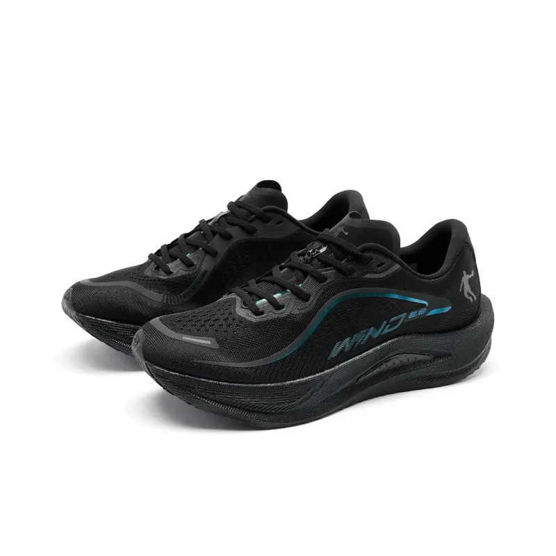 QIAODAN Strong Winds 2.0 Cushioning Anti-Slip And Wear-Resistant Low-Top Running Shoes Men's Black Gray-2