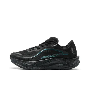 QIAODAN Strong Winds 2.0 Cushioning Anti Slip And Wear Resistant Low Top Running Shoes Women's Black Ink Gray