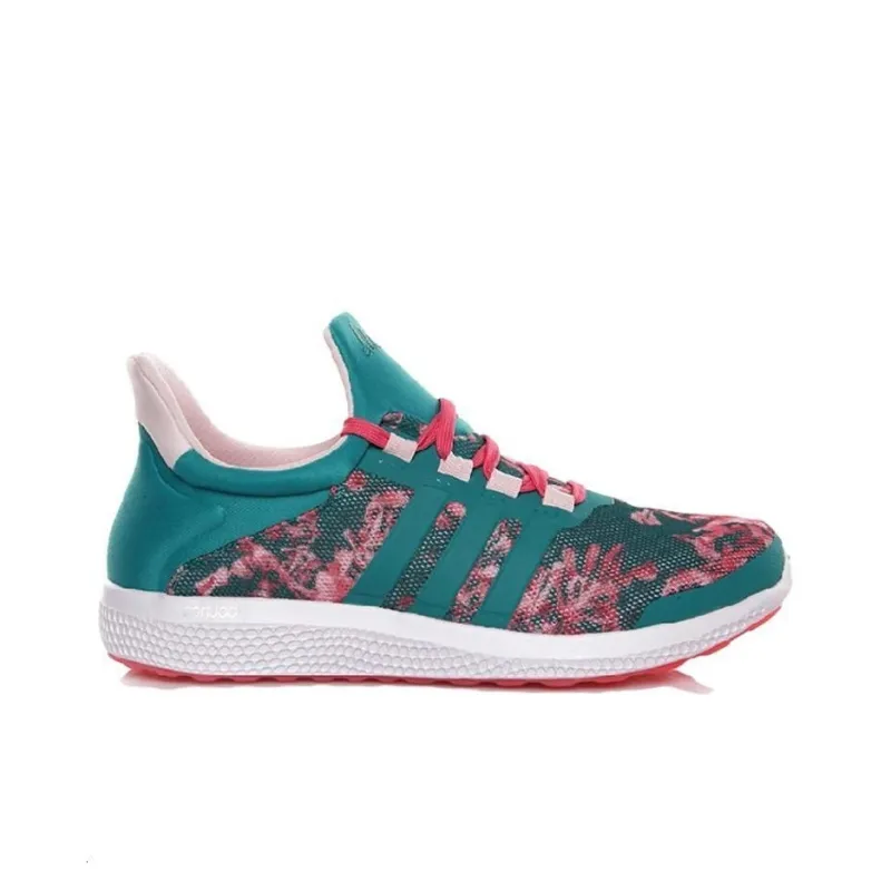 Adidas Cushioning Wear Resistant Low Top Casual Running Shoes Women's Blue Pink-1