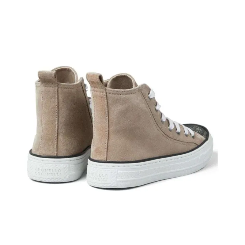 Brunello Cucinelli Panelled Lace up Sneakers Women's-3