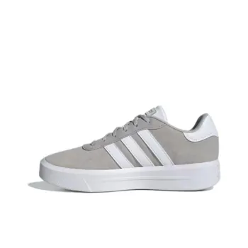 Adidas Court Cushioning Wear Resistant Low Top Skateboard Shoes Women's Gray White