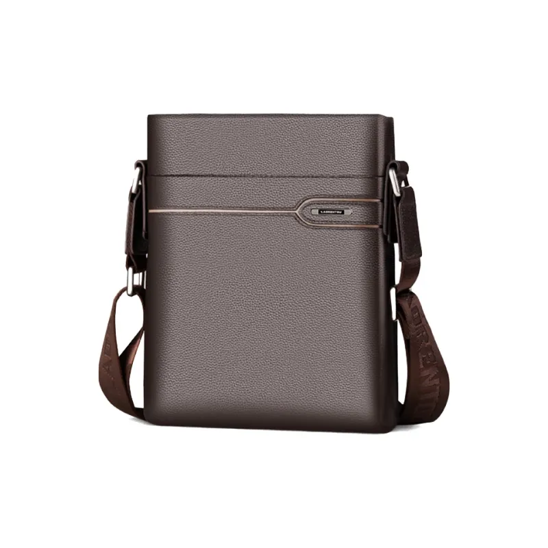 Old Man's Head Top Grain Cow Leather Small Square Bag Shoulder Bag Regular Men's Black/Coffee-3