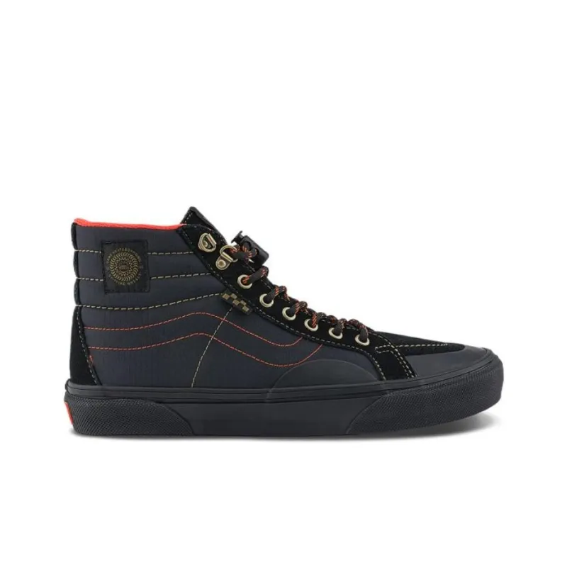 Vans Skate Sk8 Hi Reissue X Spitfire Wheels 'Black Flame'-1