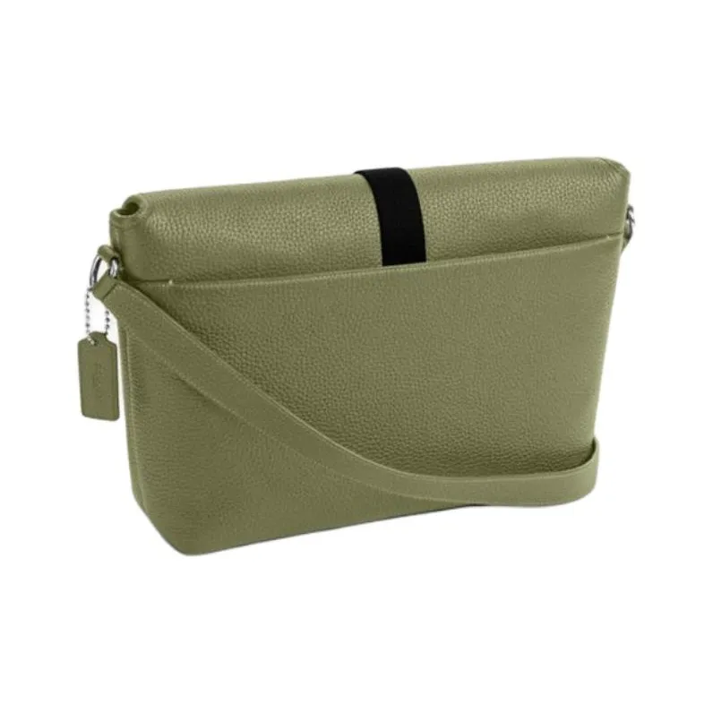 COACH Beck Litchi Grain Leather Messenger Bag, Shoulder Bag, Crossbody Bag Regular Men's Moss-1