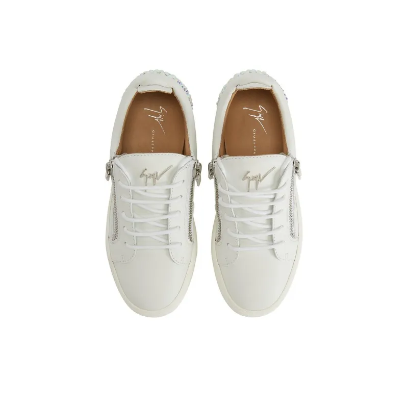 Giuseppe Zanotti Gail Rhinestone embellished Leather Sneakers Women's-4