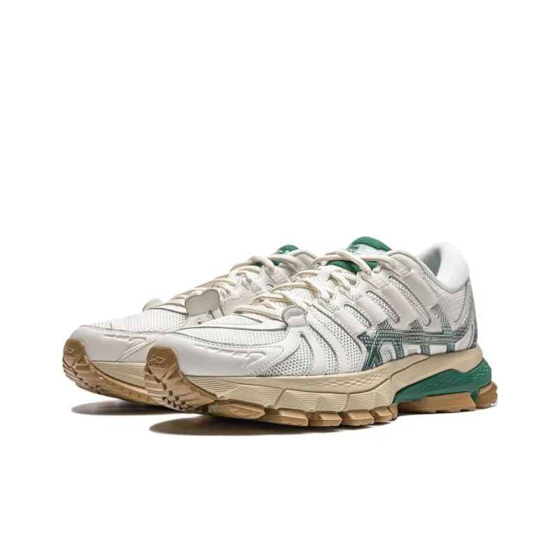 LiNing Cushioning, Wear Resistant Low Top Running Shoes Men's White Green-1