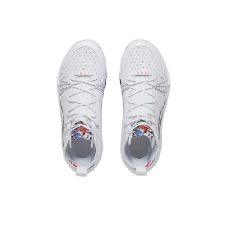 LiNing Wade 808 Ultra Durable Breathable High Top Basketball Shoes Men's White-3
