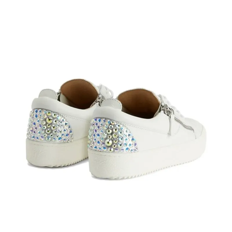 Giuseppe Zanotti Gail Rhinestone embellished Leather Sneakers Women's-3