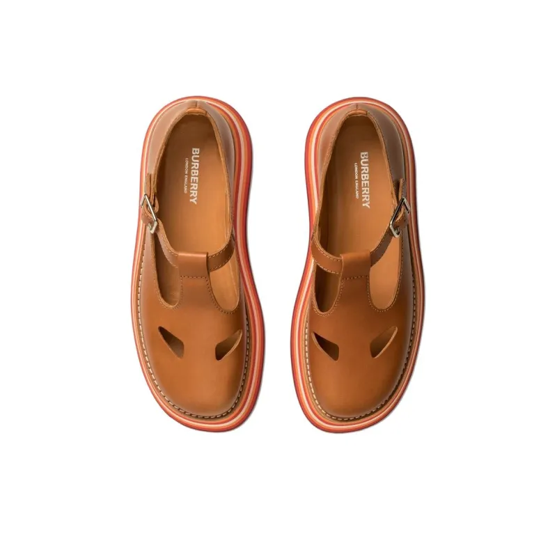 Burberry Casual Single Shoes Women's Brown-4