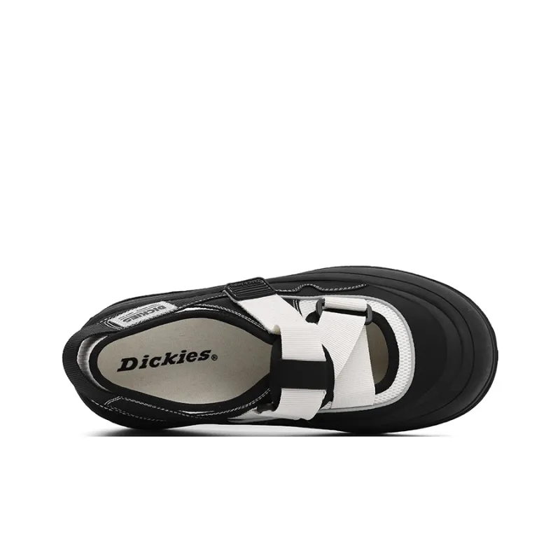 Dickies Minimalist Style Platform Hook and Loop Casual Single Shoes Women's Beige Black-2
