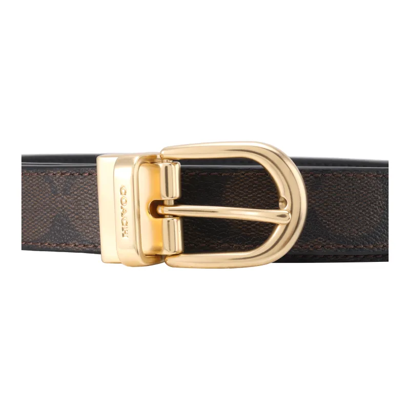COACH Cow Leather Leather Belts Women's Brown Width  2.5cm-2