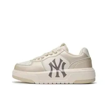 MLB Chunky Liner 24SS Los Angeles Dodgers Anti Slip Wear Resistant Low Top Skateboard Shoes Unisex Light Gold