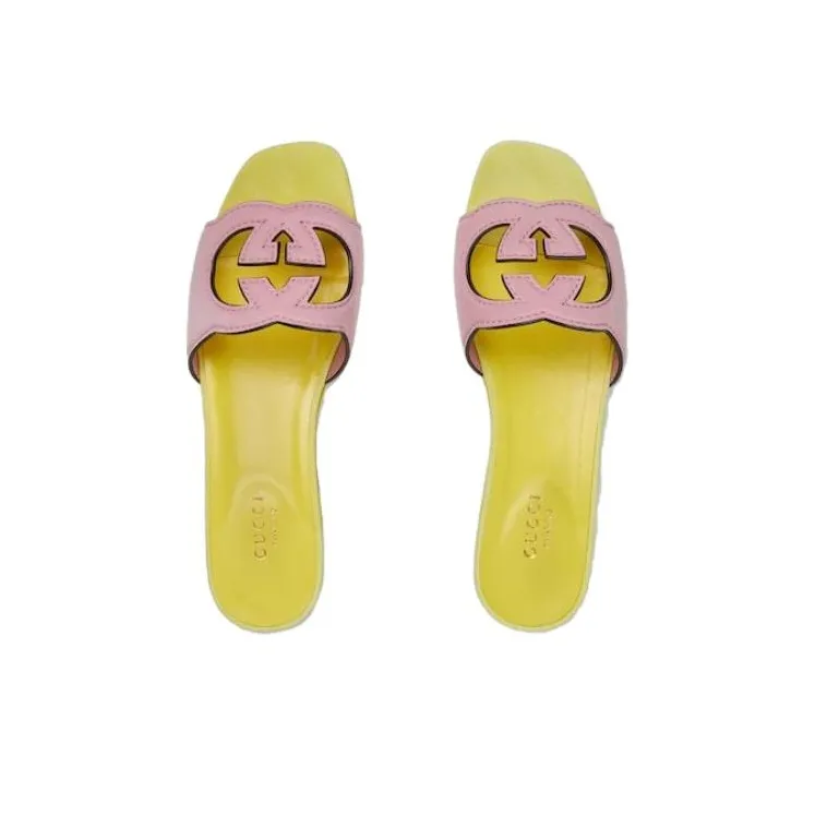 GUCCI Slide Slippers Women's Pink-2