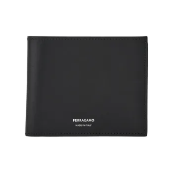FERRAGAMO Calfskin Wallet Men's Black