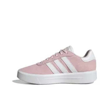 Adidas Court Cushioning Wear Resistant Low Top Skateboard Shoes Women's Pink White