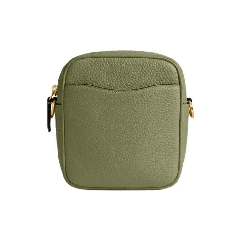 COACH Beck Litchi Grain Leather Shoulder Bag, Crossbody Bag Mini Men's Moss Green-2