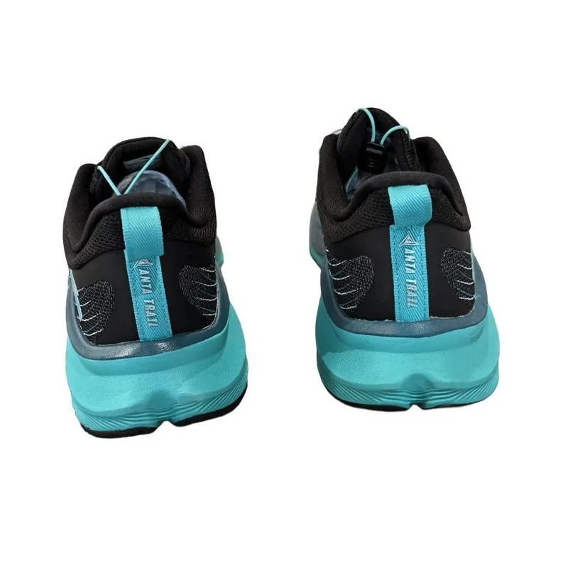 Anta Anti Slip Wear Resistant Low Top Hiking Shoes Men's Black Blue-2