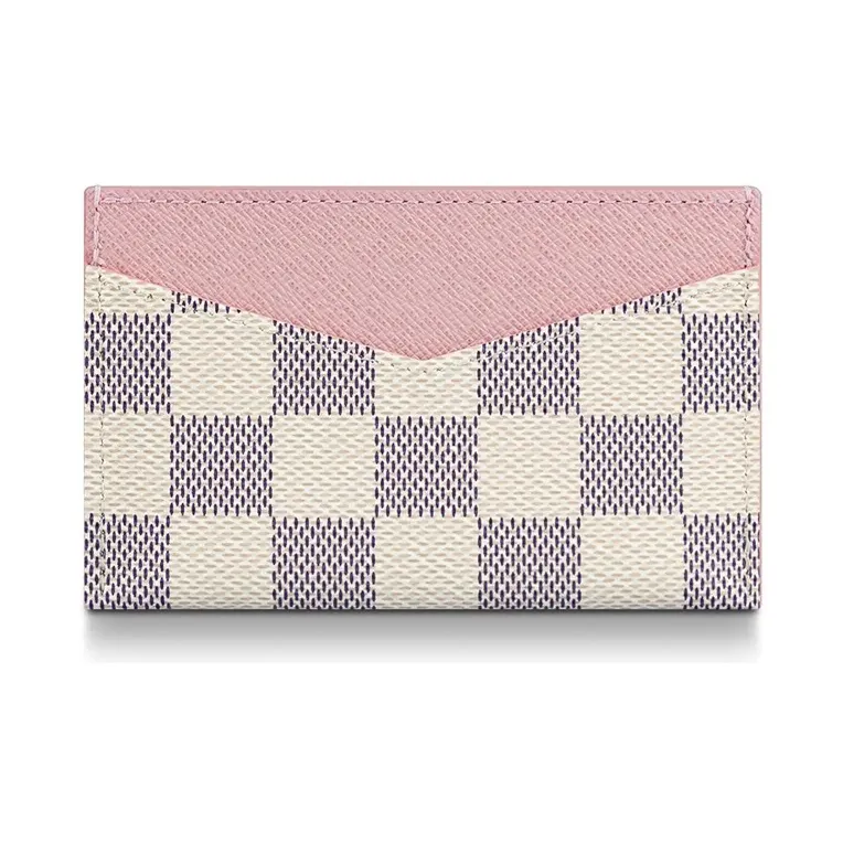 LOUIS VUITTON Daily Card Holder Damier Azur Rose Ballerine-3