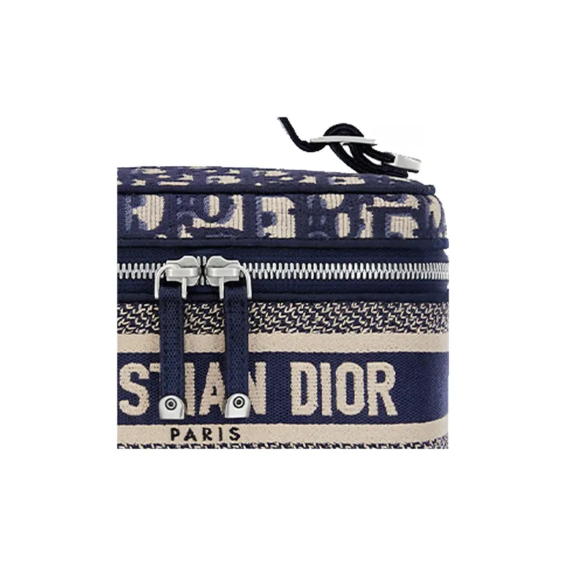 DIOR DiorTravel Canvas Handbag, Shoulder Bag, Crossbody Bag, Toiletry Bag, Makeup Bag Regular Women's Dark Blue-4