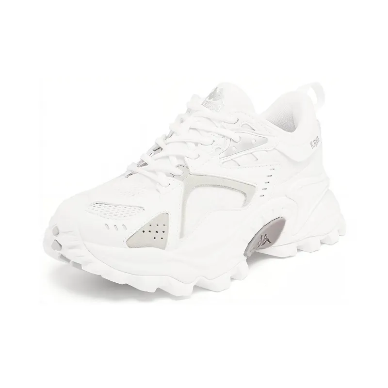 Kappa Cushioning Slip Resistant Mid Top Casual Shoes Unisex White-1