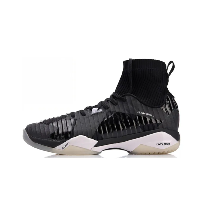 LiNing Frontier Shadow Pro Lightweight Slip-Resistant Cushioning High-Top Badminton Shoes Unisex Standard Black-0