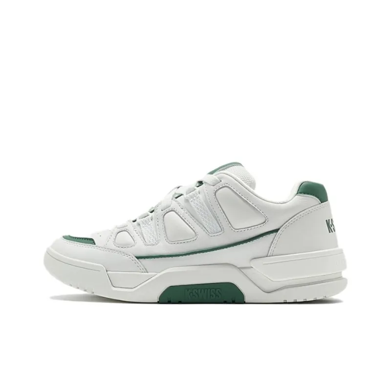 KSWISS Coverage, Cushioning, Abrasion Resistant, Lightweight Low Top Puffy Shoes Men's White Green-5