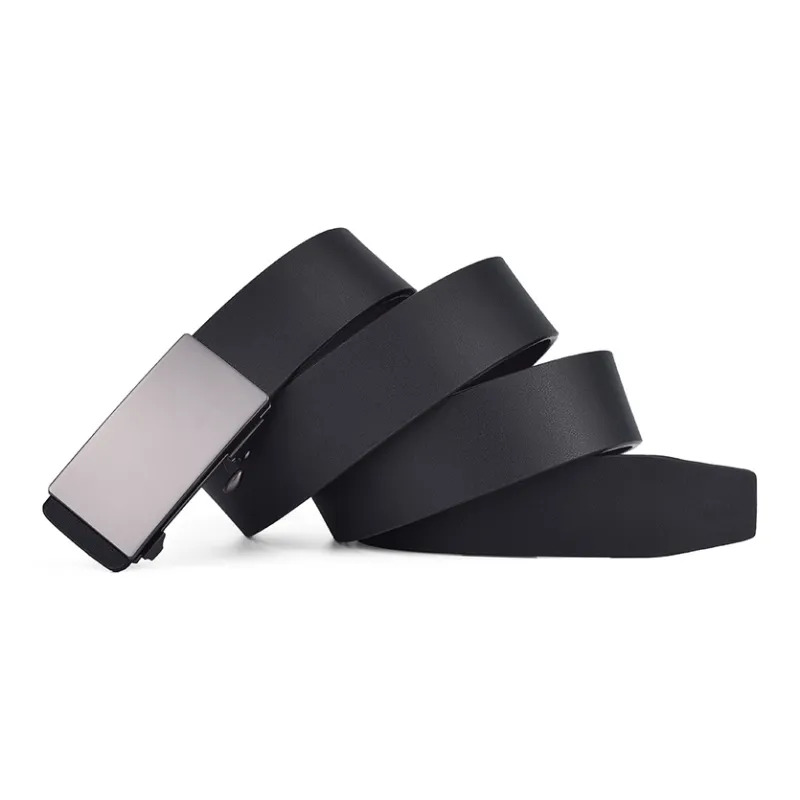 Old Man's Head Youth Fashion Belt Automatic Buckle Width 3.3CM Leather Belts Men's-1
