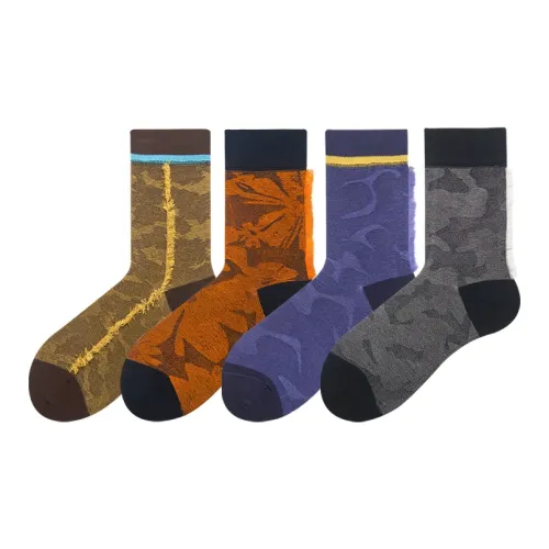 Hello Monday Mid Calf Socks Women's 4 Pack
