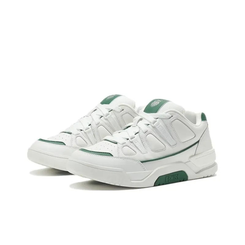 KSWISS Coverage, Cushioning, Abrasion Resistant, Lightweight Low Top Puffy Shoes Men's White Green-4