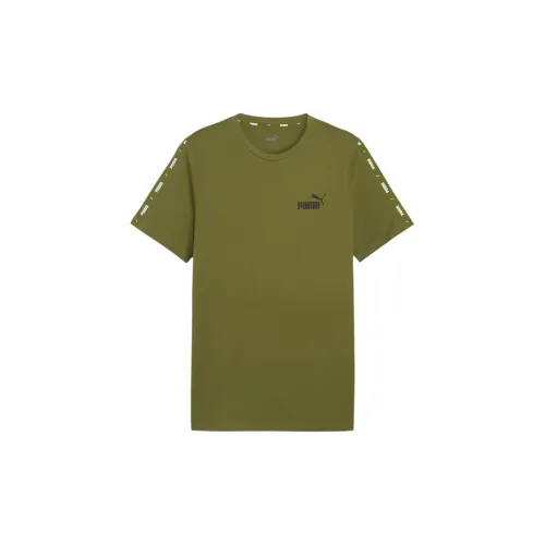 PUMA Essentials+ T-Shirts Men Olive Green