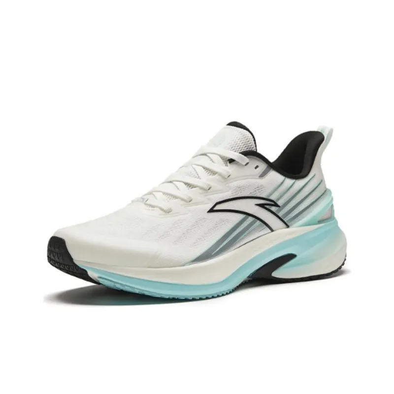 Anta Antelope Run 4th Generation Cushioning Wear Resistant Low Top Training Running Shoes Men's White-1
