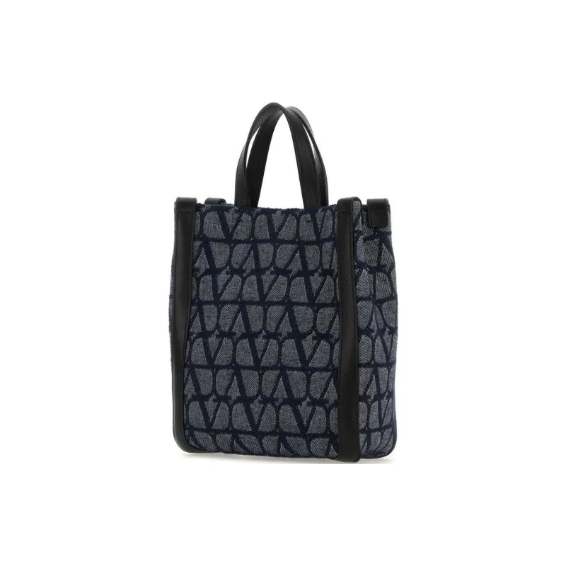 Valentino All Over Logo Patterned Top Handle Bag-1
