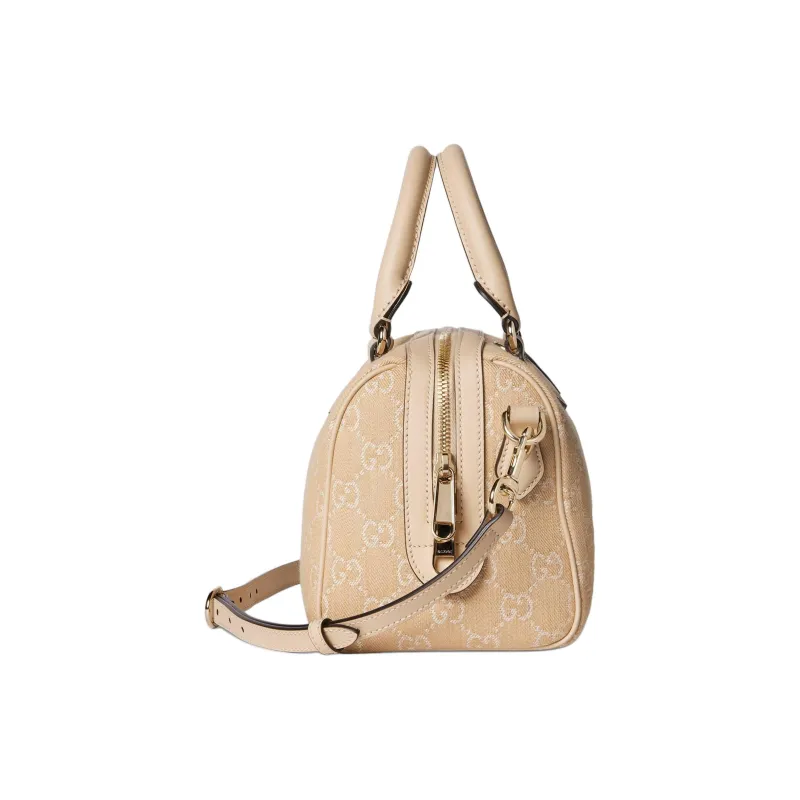 GUCCI Ophidia Denim Shoulder Bag Crossbody Bag Handbag Small Size Women's Light Beige-2