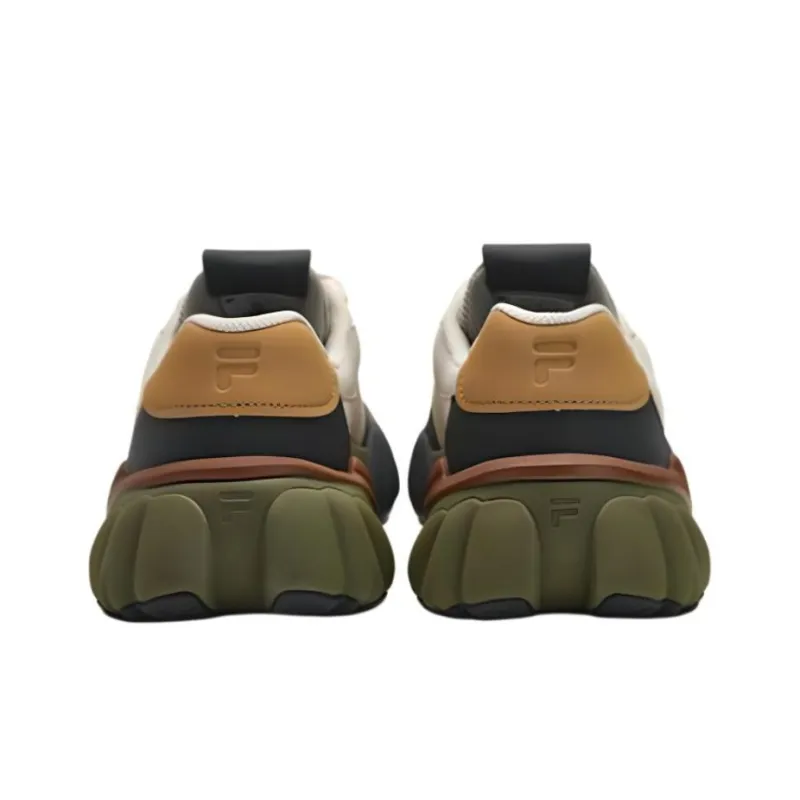 FILA FUSION TRIBE Non slip Lightweight Low Top Casual Shoes Men's Brown Green-2