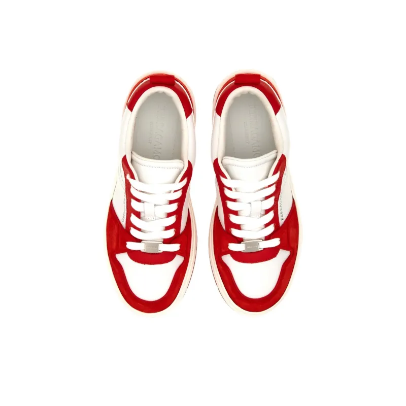 FERRAGAMO Panelled Leather Sneakers-2