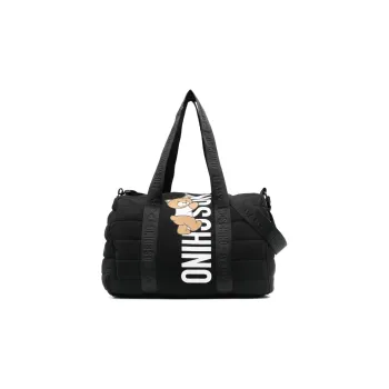 MOSCHINO Cotton Baby Diaper Storage Bag Kids' Black