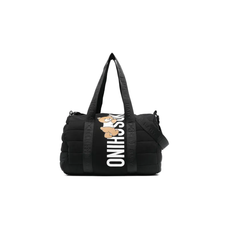 MOSCHINO Cotton Baby Diaper Storage Bag Kids' Black-0