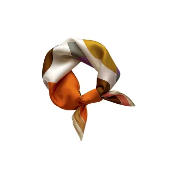 Narandu Silk Scarves Women's Orange/Blue
