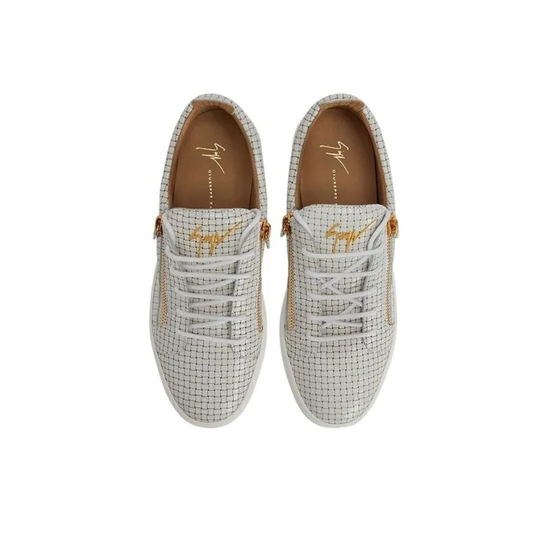 Giuseppe Zanotti Frankie Glossy Woven leather Sneakers-3