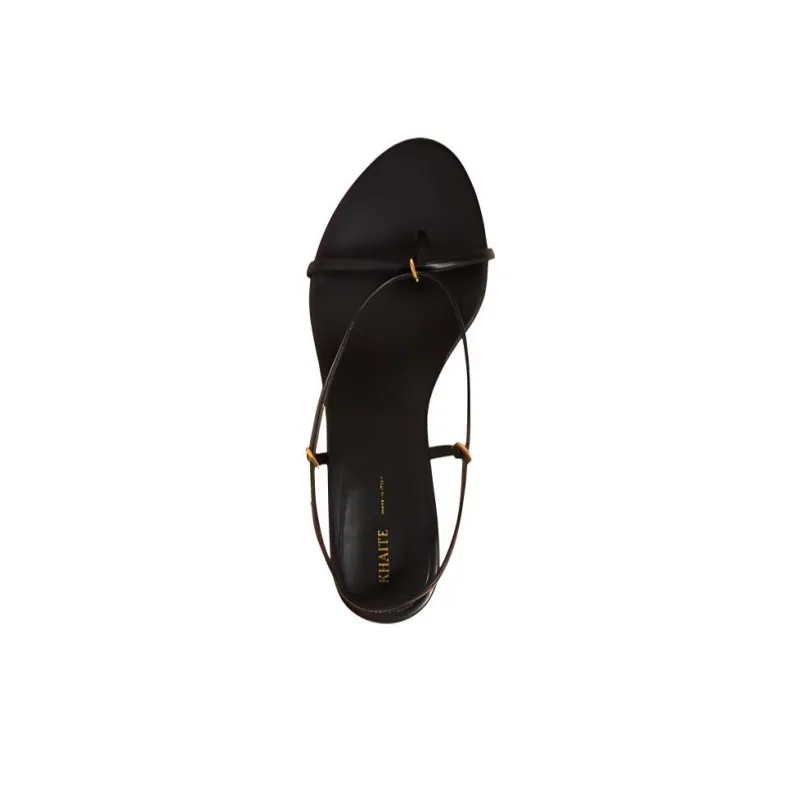 KHAITE Marion Strap Sandals Women's Black-3