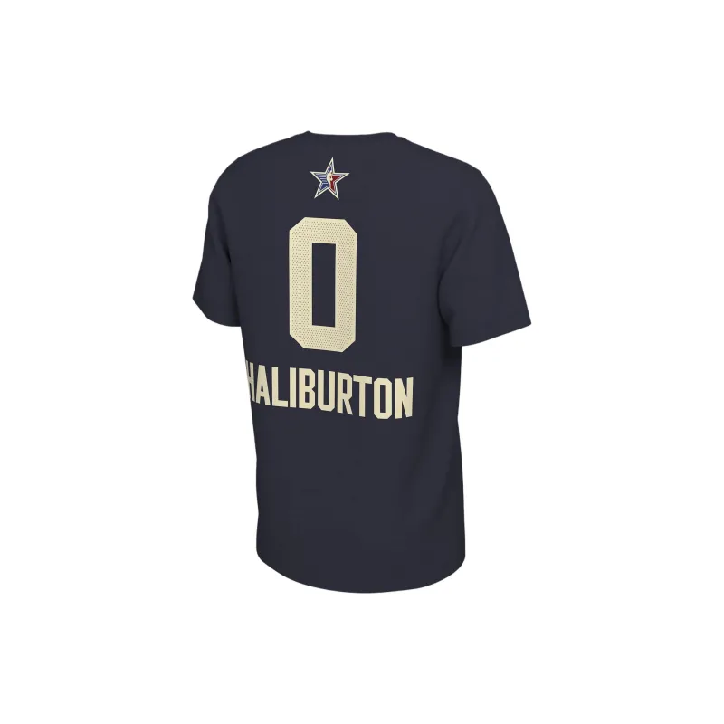 Jordan Tyrese Haliburton 2024 NBA All-Star Weekend T-Shirt Men's Marine Blue-1