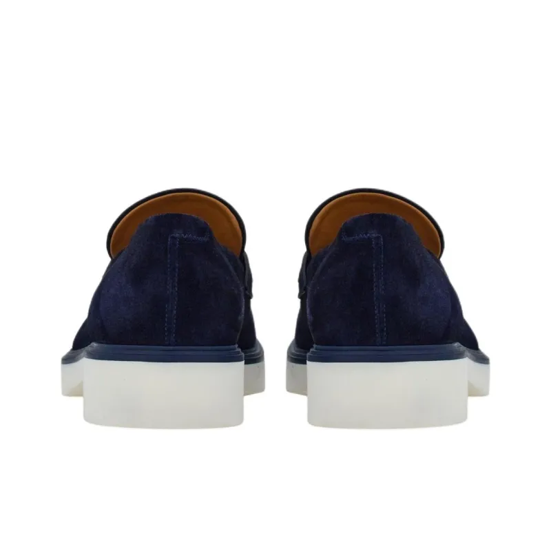 FERRAGAMO Gancini-plaque Suede Loafers-3