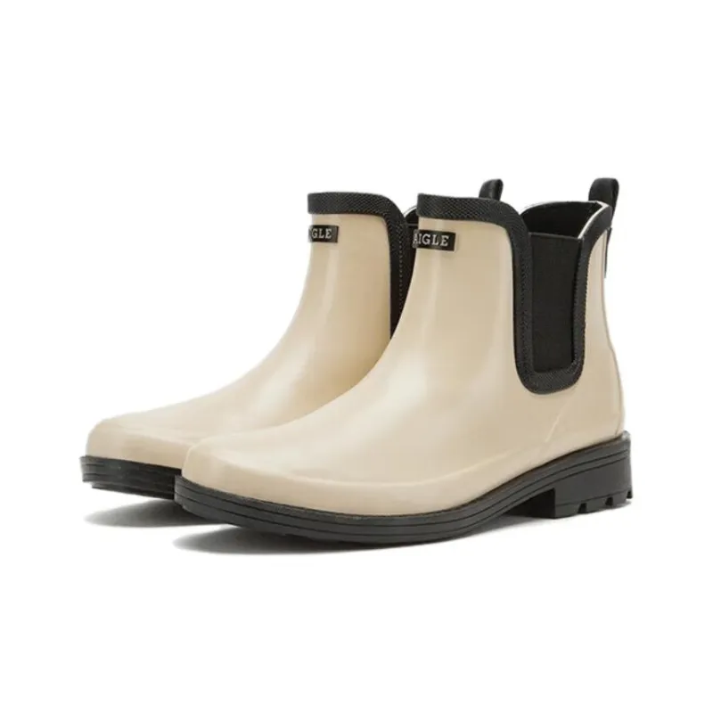 AIGLE Carville Short Chelsea Boots Women's Milk White-1