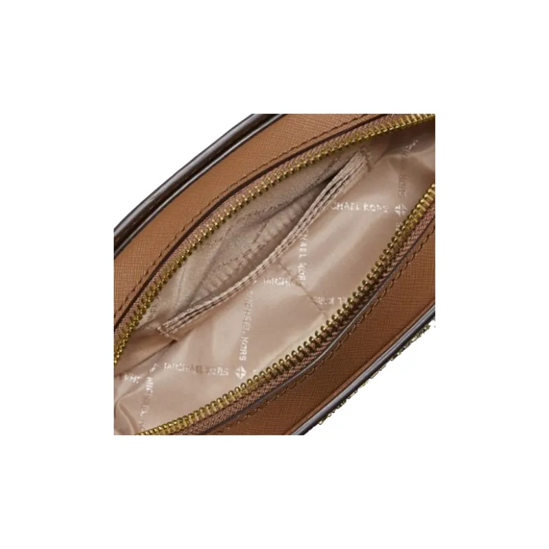MICHAEL KORS Jet Set Travel Leather Camera Bag, Shoulder Bag, Crossbody Bag Medium Size Women's Acorn Brown-3